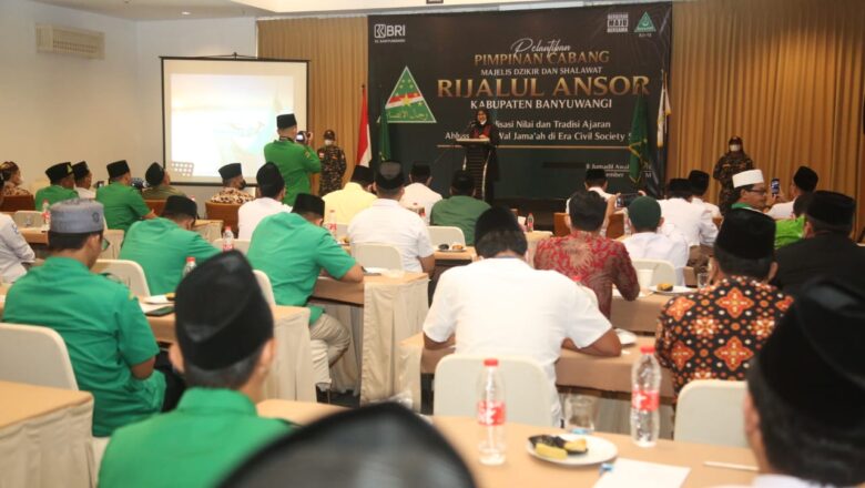 Pengukuhan Rijalul Ansor Banyuwangi, Ipuk Ajak Tebarkan Moderasi Beragama di Kalangan Milenial