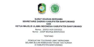 Pemkab dan MUI Banyuwangi Terbitkan Surat Edaran Pengaturan Jam Operasional Tempat Hiburan