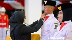 75 Anggota Paskibraka Banyuwangi Dikukuhkan untuk Upacara HUT ke-80 RI, Usung Formasi Unik 17 – 45